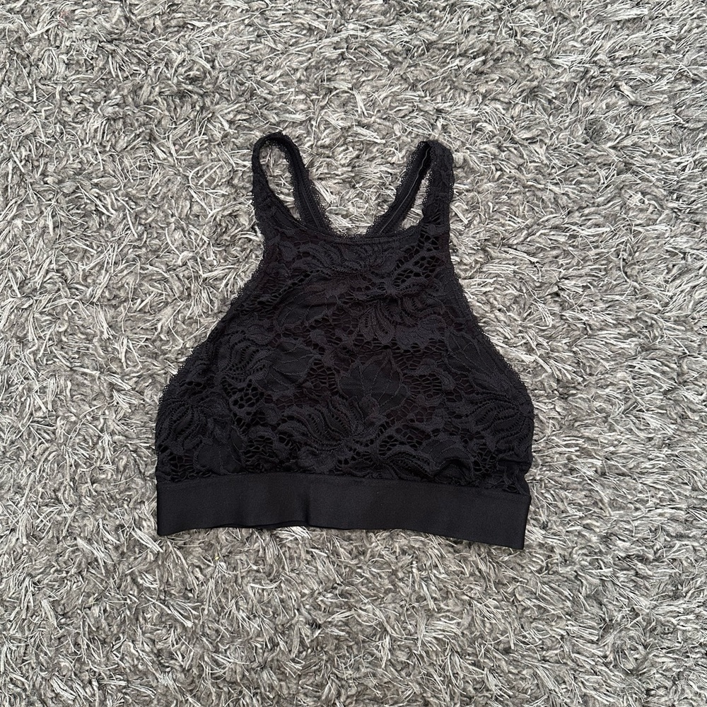 Urban Outfitters - Black High Neck Crop Top